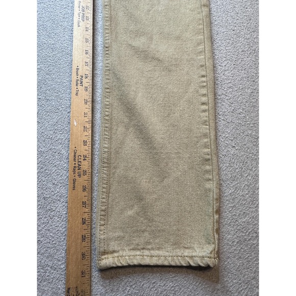 GS115 Jeans Mens 32x31 Tan Khaki Straight Leg 100% Cotton Denim Casual 5 Pocket - Picture 7 of 16